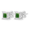 Haus of Brilliance Sterling Silver Color Treated Princess 1/2 Cttw Diamond Quad Stud Earring - 3 of 4