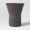 10.5" Textured Pumpkin Urn Bat Style Halloween Decorative Prop Gray - Hyde and EEK! Boutique™ - 4 of 4