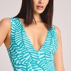 Vitamin A Women's Plunge Full Coverage One Piece Swimsuit - Jade Print - 3 of 3