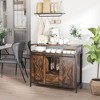 NicBex 39.3 Inch Sideboard Cabinet Industrial Buffet Cabinet with Open Storage Shelf and Drawer for Kitchen,Living Room,Brown - 4 of 4