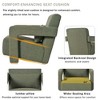 Kumasinova Ergonomic Accent Chair with Lumbar Support, Inclined Seat, Sofa Chair with Square Wooden Block Legs, Comfy Reading Chair for Living Room - 3 of 4