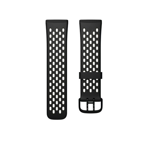 Fitbit Sport Band for Fitbit Sense & Versa 3, Large, Black/White