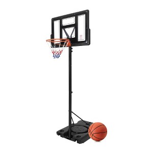 Coucheta Basketball Hoop Outdoor 10FT Height Adjustable, Portable Basketball Goals & Hoops with PC Backboard and Large Water/Sand Base - 1 of 4