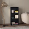 Vynxaria Modern 3-Shelf Bookcase Black, Scratch-Resistant Melamine Coating, Easy to Clean, for Books/Decor - 2 of 4