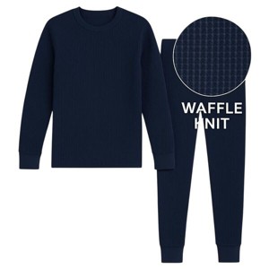 Mens 2 Piece Full Waffle Knit Thermal Set - 1 of 4