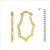 Classic Gold 14K Yellow Gold, Geometric Hoop Earrings - Gold - 2 of 3