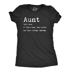 Womens Aunt Definition T shirt Funny Family Sister Gift for Auntie Graphic Tee - Crazy Dog Women's T Shirt - 1 of 4
