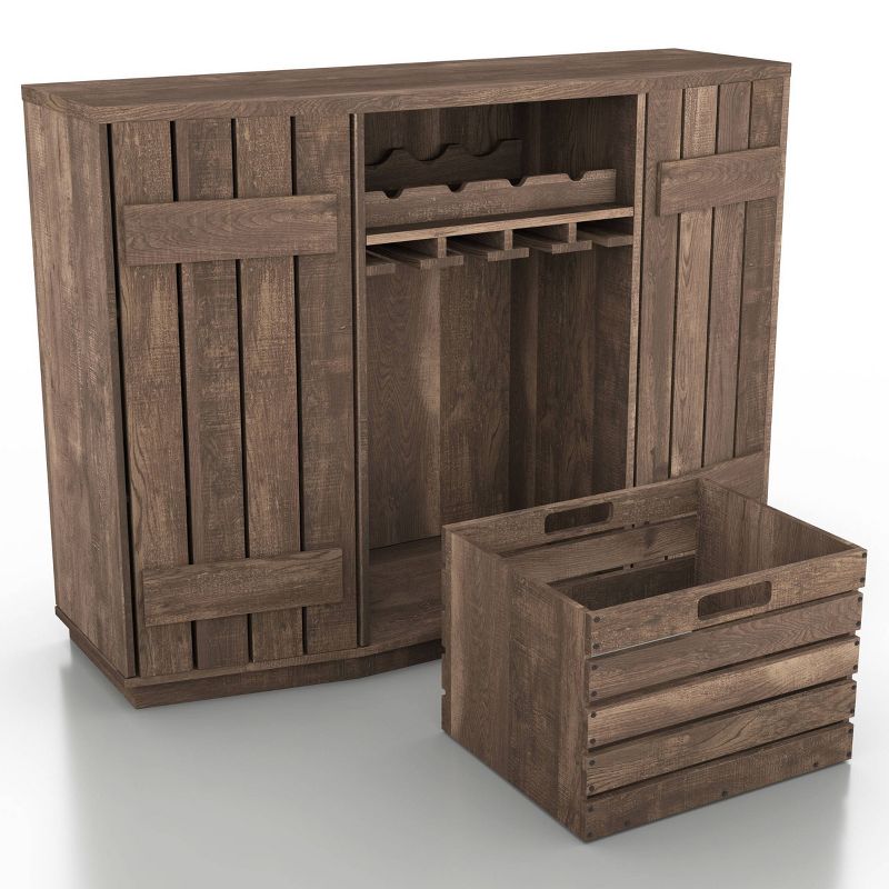 Candy Plank Inspired Dining Buffet with Removable Crate Reclaimed Oak - HOMES: Inside + Out, 5 of 10
