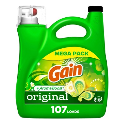 Gain + Aroma Boost Original Scent HE Compatible Liquid Laundry Detergent - 154 fl oz