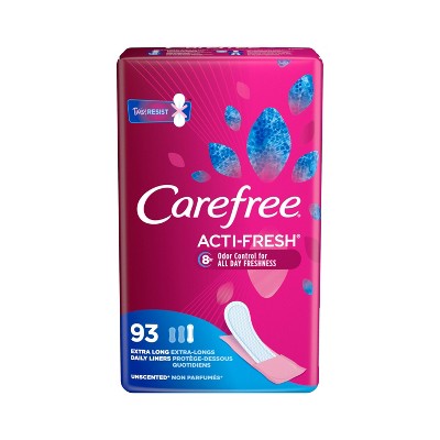 Carefree Acti-Fresh Extra Long Pantiliners To Go - Unscented - 93ct
