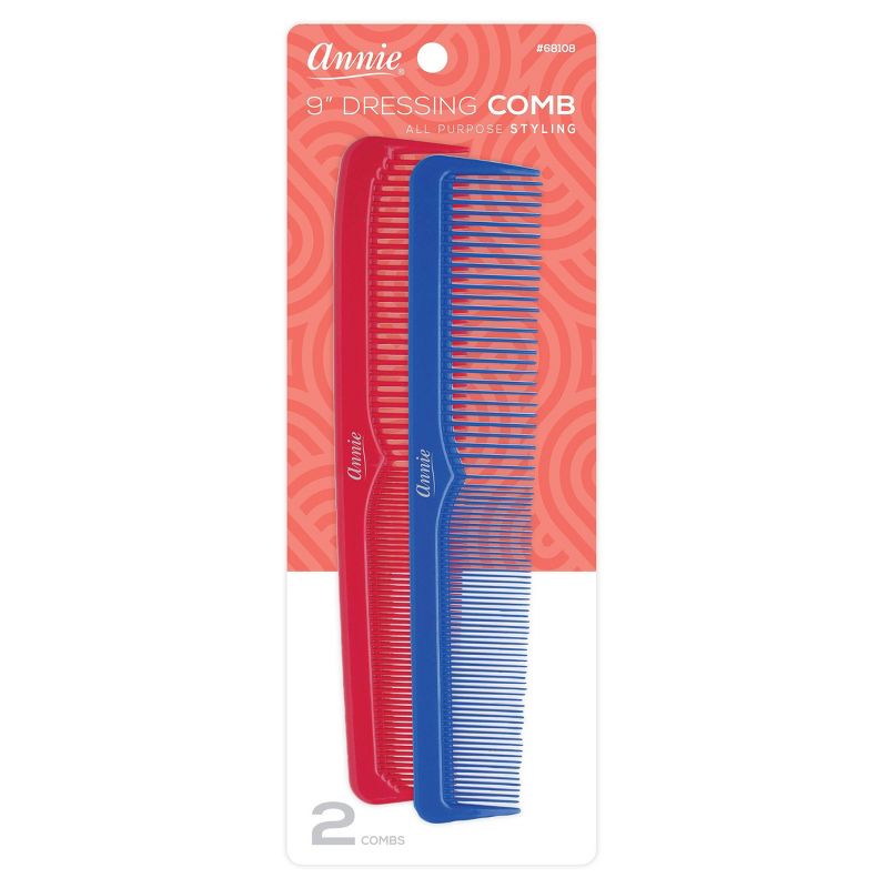 Annie International Dressing Hair Combs - Red and Blue - 2 each, 1 of 5