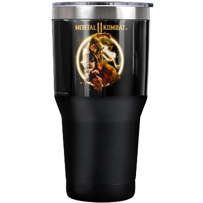 Mortal Kombat 11 Scorpion Flames Steel Tumbler 30oz Coffee Travel Mug