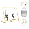 Sagebrook Home Decorative Swinging People Metal Bookends For Shelves, Set of 2, Gold - 3 of 4
