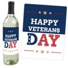 Big Dot of Happiness Happy Veterans Day - Patriotic Decorations for Women and Men - Wine Bottle Label Stickers - Set of 4 - 2 of 4