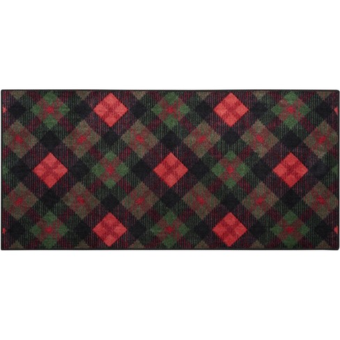 Nourison Accent Holiday Plaid Indoor Kitchen Entryway Non-skid Mat