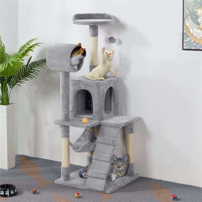 Yaheetech  51"H Cat Tower with Scratching Post for Kittens, 3 of 16