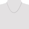 Black Bow Jewelry 1.3mm 14k White Gold Diamond Cut Solid Wheat Chain Necklace - 2 of 4
