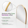 Lirago 30" Modern Gold Framed Bathroom Mirror Sleek Arched Vanity Mirror with Easy Installation for Bathroom Bedroom or Entryway - 3 of 4