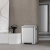 Stainless Steel Trash Can with Dual Compartments, Foot Pedal Recycling Bin Featuring Side Handles for Home Office Kitchen Use - 2 of 4