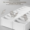 9-Tier Foldable Shoe Rack Organizer for Closet w/ Wheels,18 Pairs Collapsible Shoe Storage Cabinet w/ Lids and Magnetic Clear Door - 3 of 4
