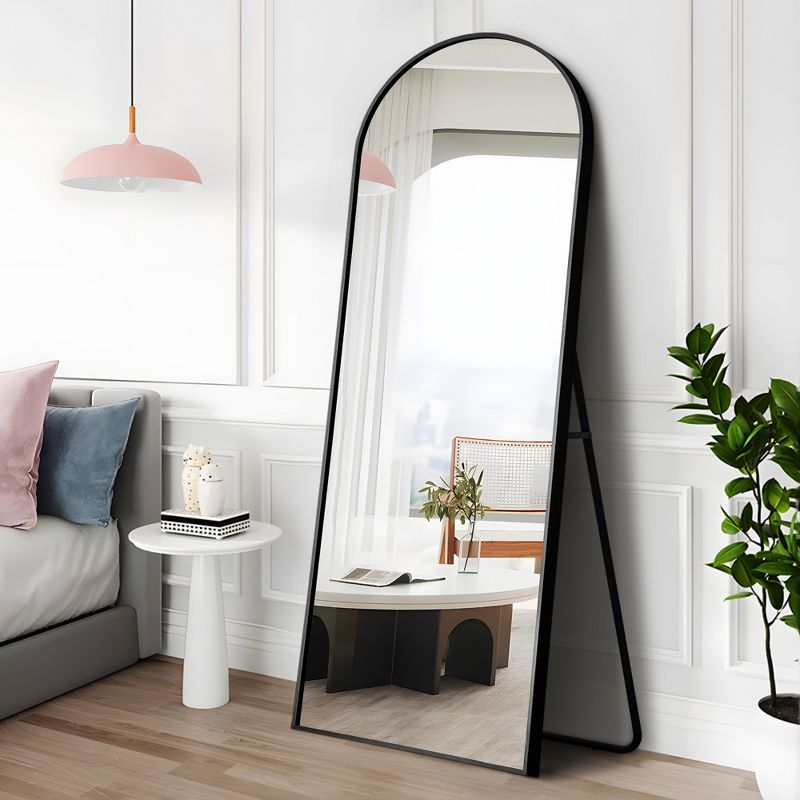 Neutypechic Modern Wood Frame Arched Mirror Decorative Wall Mirror, 2 of 8
