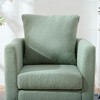 Okak Fine Fabric Accent Chair Living Room Reading Chair with Soft Upholstered and Pillow Armchair Solid Wood Legs for Lounge Bedroom - 2 of 4