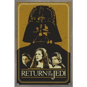 Trends International Star Wars: Return of the Jedi - Gold Illustration Framed Wall Poster Prints - 1 of 4