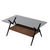 VYNXARIA Coffee Table and End tables Set of 3, Tempered Glass Table with MDF layer, Modern Tables for Living Room - 4 of 4