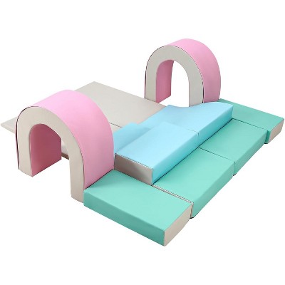 Foam Climbing Blocks Set - 10PCS Indoor Active Playset, Soft Climbing Indoor Set for Infants Preschools Toddlers