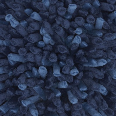 Navy Velvet Chunky Sponge Finger 20" Square Throw Pillow