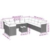 vidaXL Patio Sofa Set with Cushions 12 Piece, Sectional Sofa with Glass Table, Outdoor Conversation Set, Modern Style, Gray Poly Rattan - 3 of 4