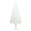 vidaXL 47.2" Pre-lit Artificial Christmas Tree - White Polyethylene Needle-Shaped Branches with 150 LED Lights - 3 of 4