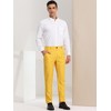 Lars Amadeus Men's Flat Front Unique Plaid Printed Business Dress Pants - 3 of 4