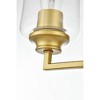 Elegant Lighting Ronnie 2 light Brass and Clear Bath Sconce - 4 of 4