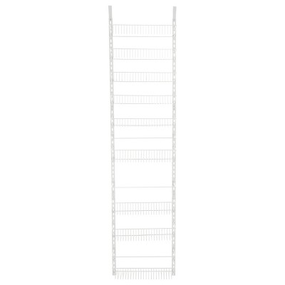 Over the Door Organizer - Hanging Wall Rack for Closet, Bathroom, or Kitchen Organization and Storage - Metal Pantry Shelves by Home-Complete (White)
