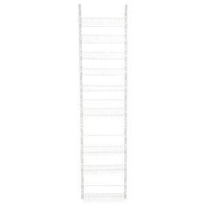 Over the Door Organizer - Hanging Wall Rack for Closet, Bathroom, or Kitchen Organization and Storage - Metal Pantry Shelves by Home-Complete (White) - 1 of 4