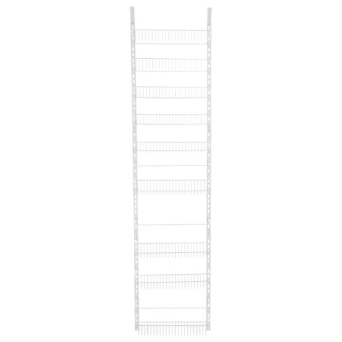 Over the Door Organizer - Hanging Wall Rack for Closet, Bathroom, or Kitchen Organization and Storage - Metal Pantry Shelves by Home-Complete (White) - image 1 of 4