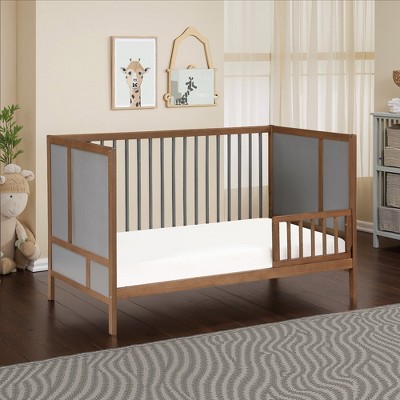 VYNXARIA Finn 3-in-1 Crib in Walnut/Charcoal
