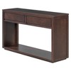 VYNXARIA 55" Console Table,Rustic Wooden Entryway Table with Storage Drawers and Open Shelf,Elegant Sofa Table for Hallway and Living Room(Espresso) - 3 of 4