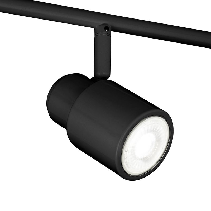 Pro Track Melson 4-Head LED Wall or Ceiling Track Light Fixture Kit Spot Light GU10 Dimmable Adjustable Black Modern Kitchen Bathroom Dining 40" Wide, 4 of 11