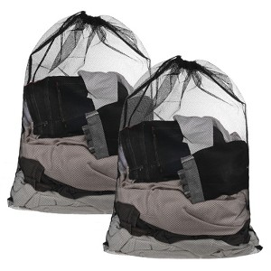 Unique Bargains Mesh Durable Washable Laundry Bag 2 Pcs - 1 of 4