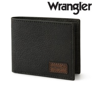 Wrangler Men's Genuine Leather Bifold Wallet, Slim Casual Genuine Leather Purse, Gift for Him - 1 of 4