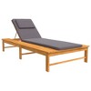 vidaXL Sun Lounger Dark Grey Solid Acacia wood Standard - 2 of 4