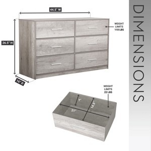 Okak Modern 5/6/8-Drawer Dresser Featuring Large Fabric Drawers Water-Resistant Wooden Top for Display, Perfect for Organizing in Small Rooms - 1 of 4