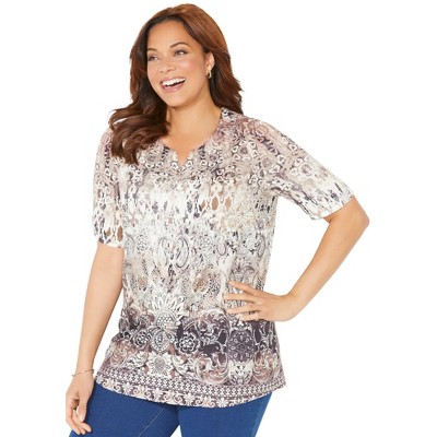 Catherines Women's Plus Size Petite Ethereal Tee