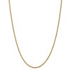 Black Bow Jewelry 2.25mm, 14k Yellow Gold Diamond Cut Solid Rope Chain Necklace - 3 of 4