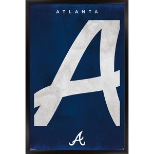 Trends International MLB Atlanta Braves - Logo 25 Framed Wall Poster Prints - 1 of 4