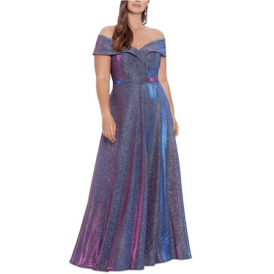 XSCAPE Womens Drapey Evening Maxi Dress