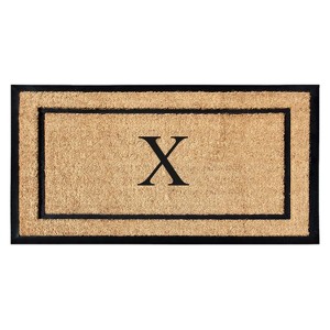 A1HC Natural Coir and Rubber Backing Monogrammed Door Mat, Anti-Shed Entry Doormat - 1 of 4