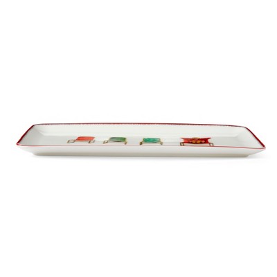 Colorful Ceramic Rectangular Serving Platter Dish